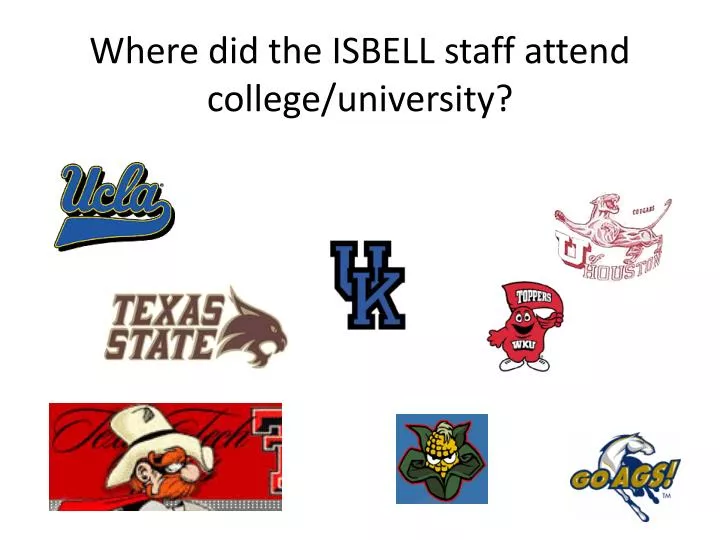 where did the isbell staff attend college university