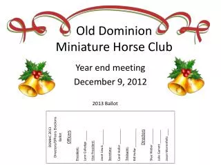 Old Dominion Miniature Horse Club