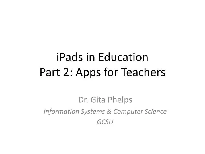ipads in education part 2 apps for teachers