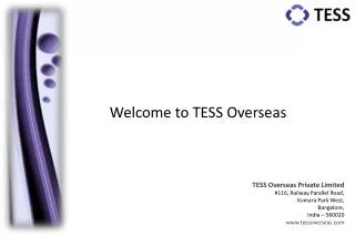 Welcome to TESS Overseas