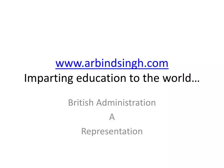 www arbindsingh com imparting education to the world
