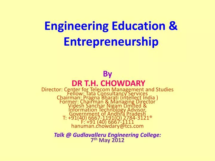 engineering education entrepreneurship