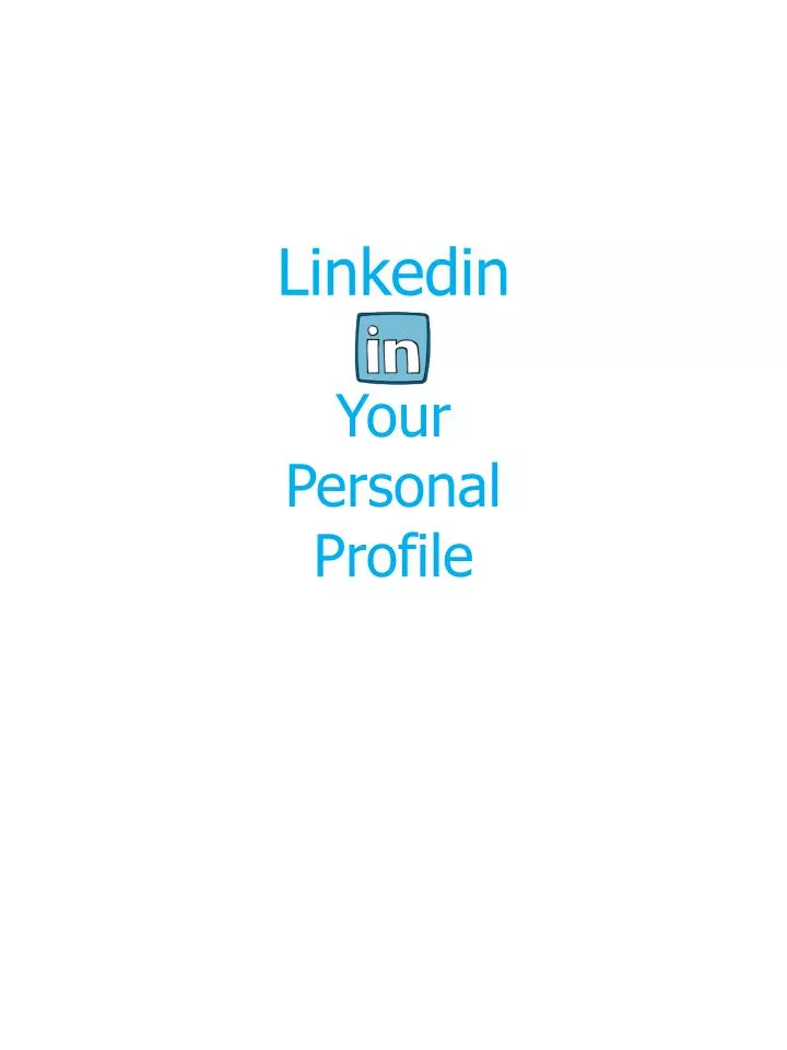 linkedin your personal profile