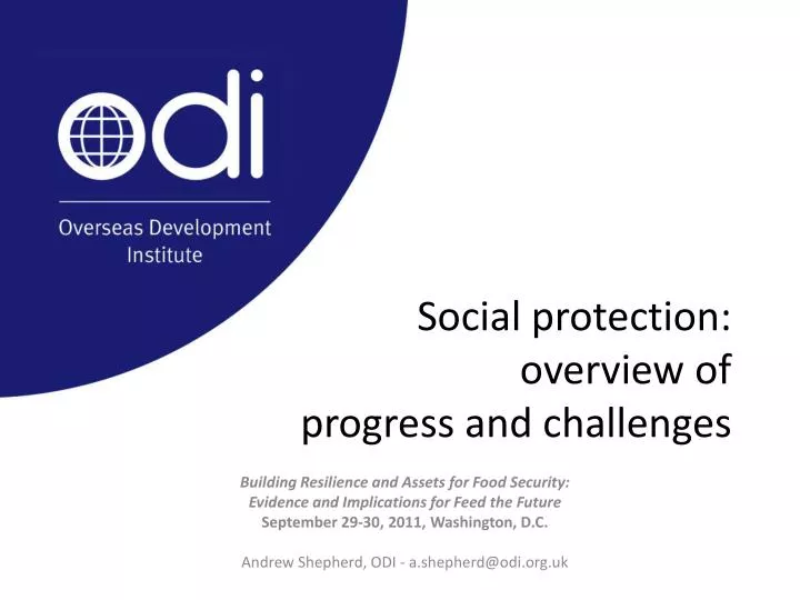 social protection overview of progress and challenges