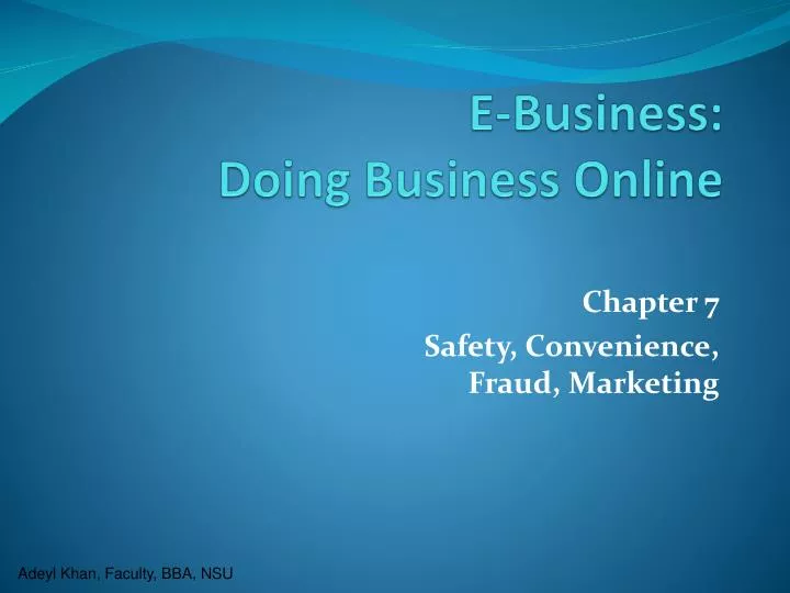 e business doing business online