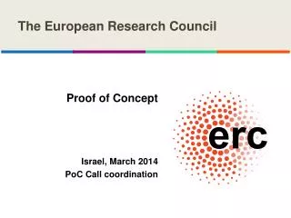 Proof of Concept Israel, March 2014 PoC Call coordination