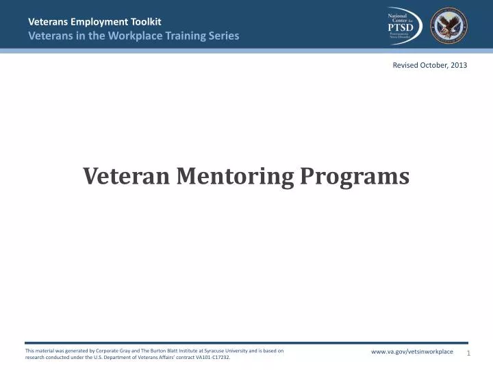 veteran mentoring programs
