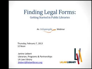 Finding Legal Forms: Getting Started in Public Libraries