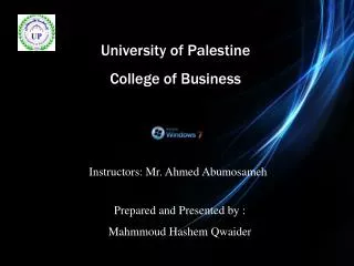 University of Palestine College of Business
