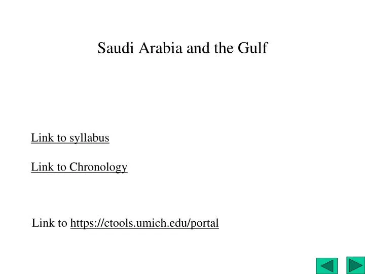 saudi arabia and the gulf