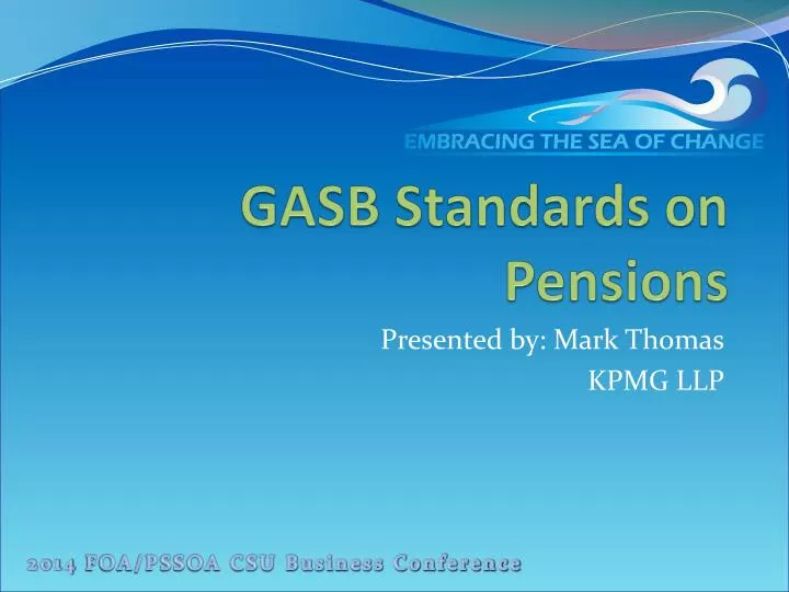 gasb standards on pensions