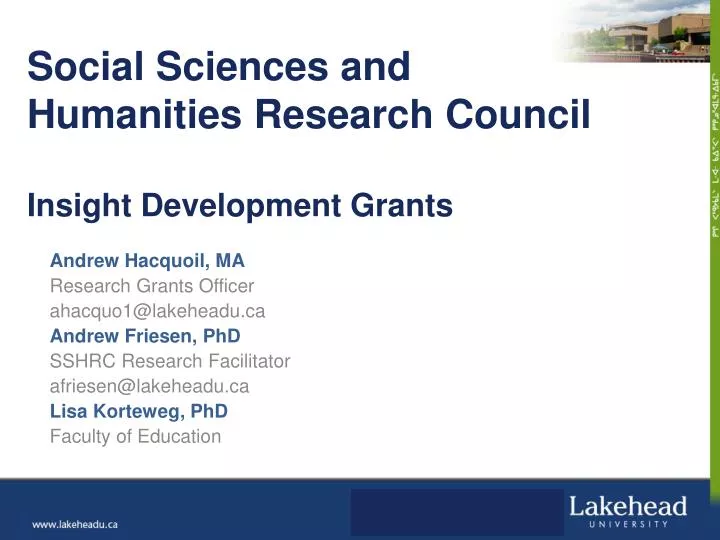 social sciences and humanities research council insight development grants
