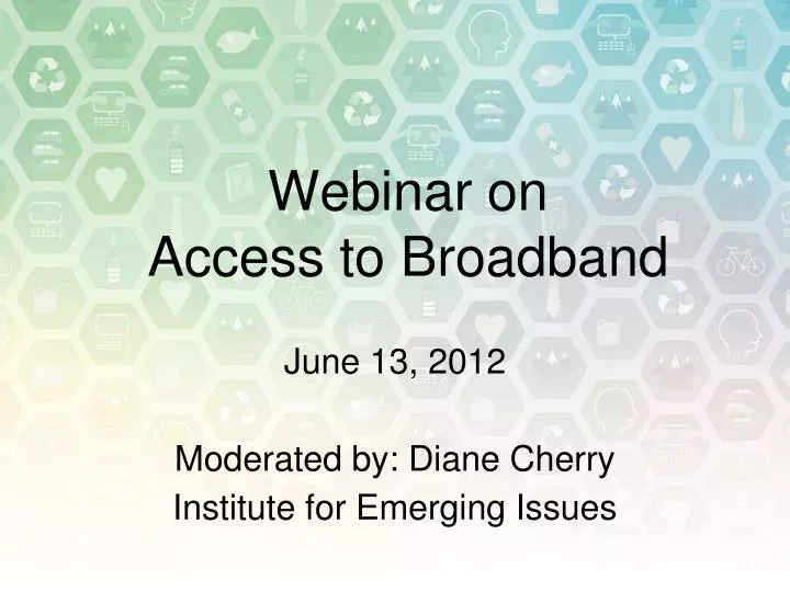 webinar on access to broadband