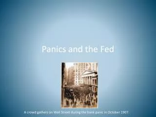Panics and the Fed