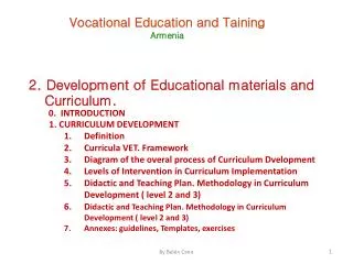 Vocational Education and Taining Armenia
