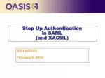 Step Up Authentication in SAML (and XACML) - slide 1