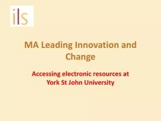 MA Leading Innovation and Change