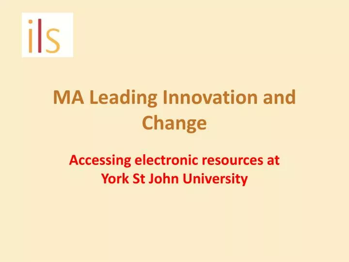 ma leading innovation and change