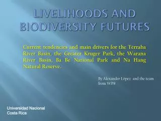 Livelihoods and Biodiversity Futures