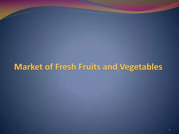 market of fresh fruits and vegetables