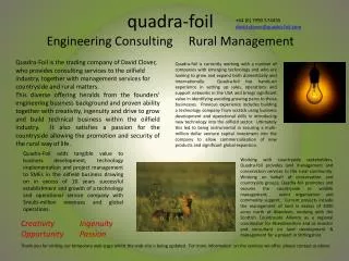 quadra -foil Engineering Consulting Rural Management