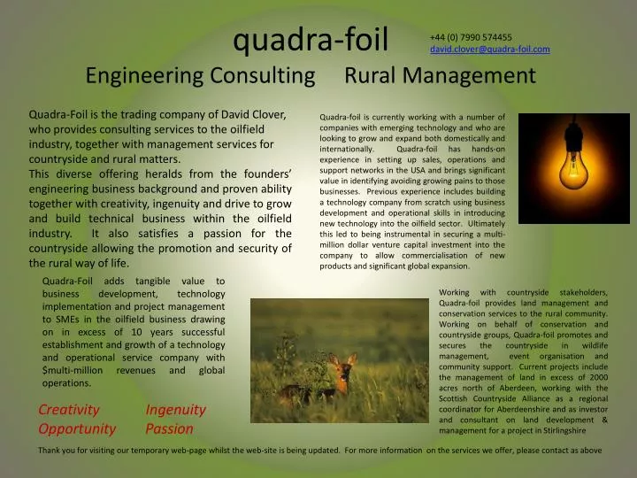 quadra foil engineering consulting rural management