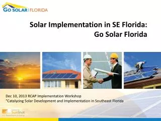 Solar Implementation in SE Florida: Go Solar Florida