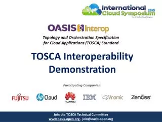 Topology and Orchestration Specification for Cloud Applications (TOSCA) Standard