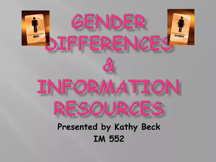 gender differences information resources