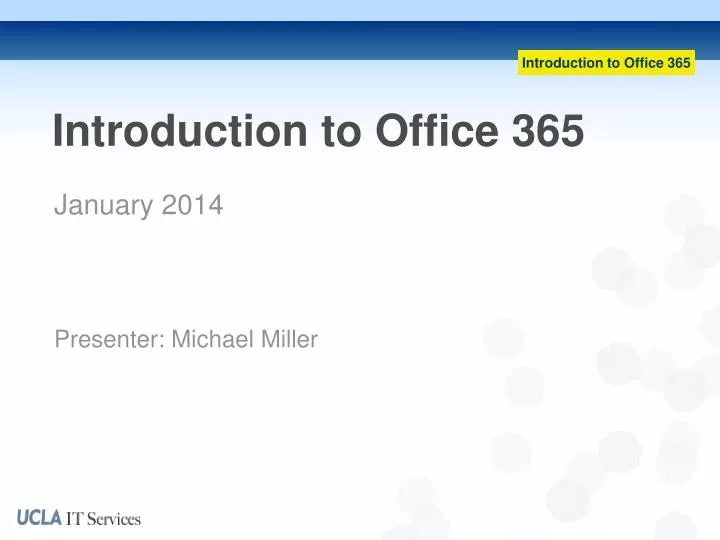 introduction to office 365