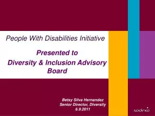 P eople With Disabilities Initiative