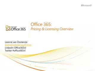 Office 365: Pricing &amp; Licensing Overview