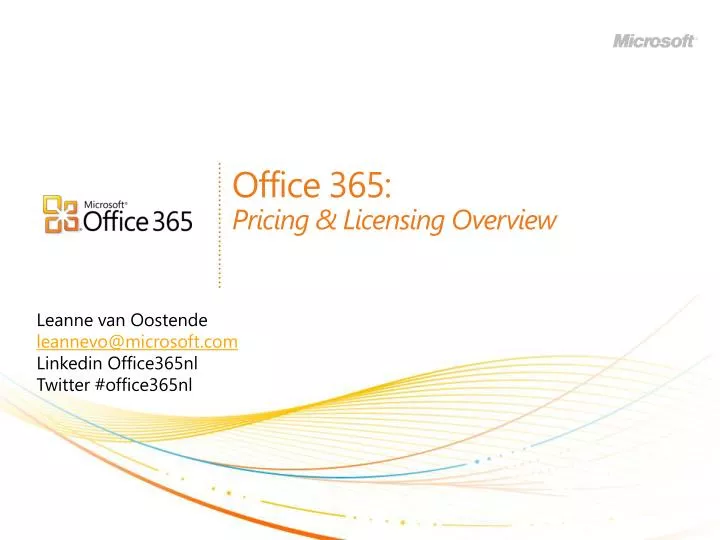 office 365 pricing licensing overview