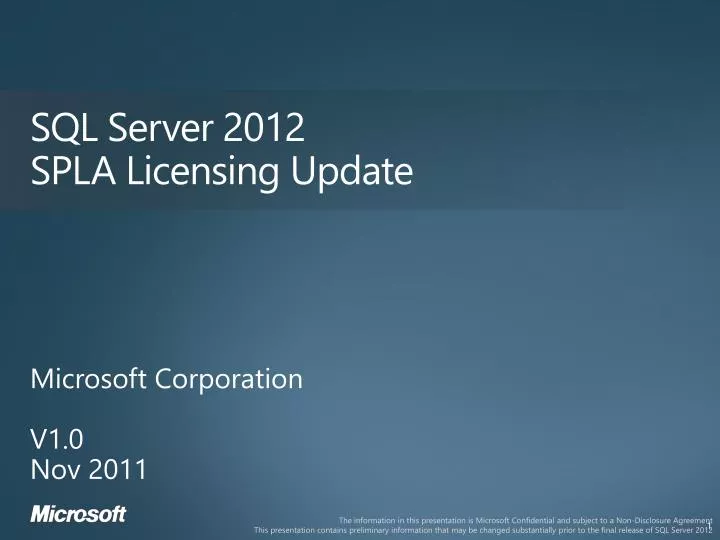 sql server 2012 spla licensing update