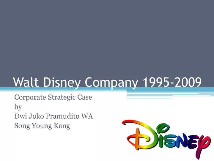 walt disney company 1995 2009