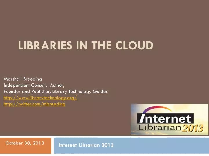 libraries in the cloud