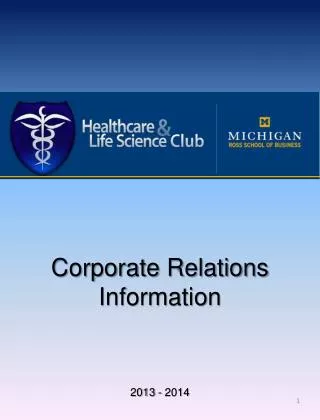 Corporate Relations Information