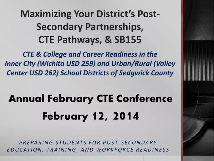 maximizing your district s post secondary partnerships cte pathways sb155