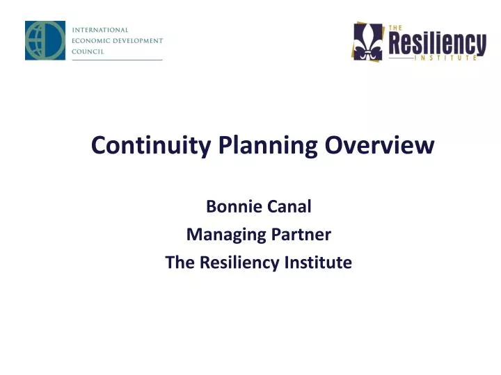 continuity planning overview