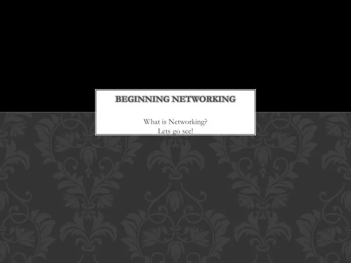 beginning networking
