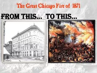 The Great Chicago Fire of 1871