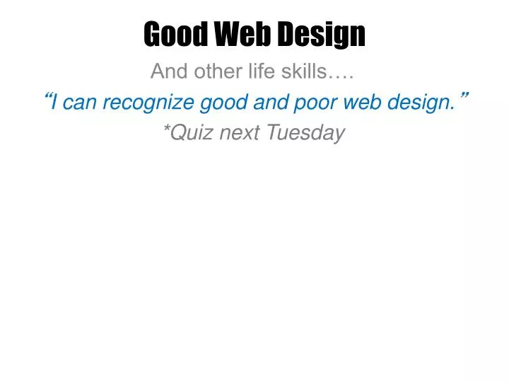 good web design