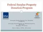 Federal Surplus Property Donation Program - slide 1
