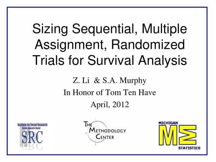 sizing sequential multiple assignment randomized trials for survival analysis