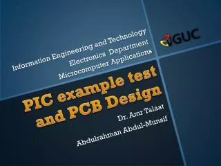 PIC example test and PCB Design