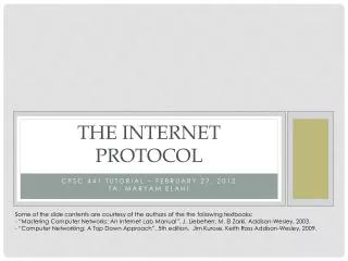 The Internet Protocol