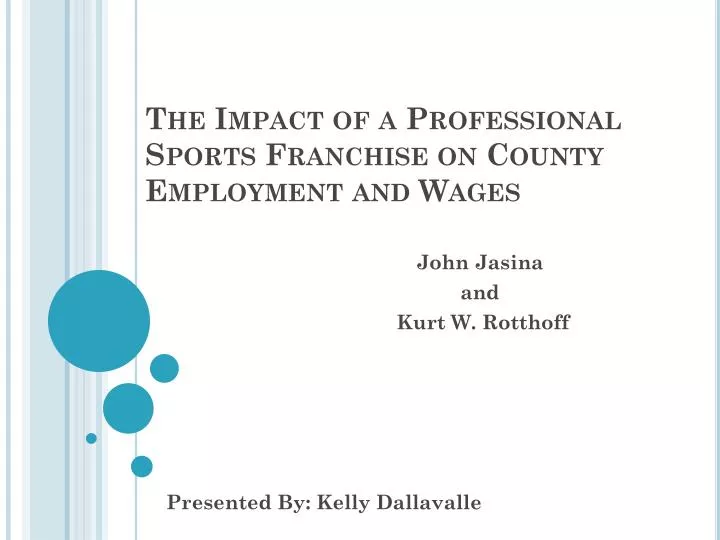the impact of a professional sports franchise on county employment and wages