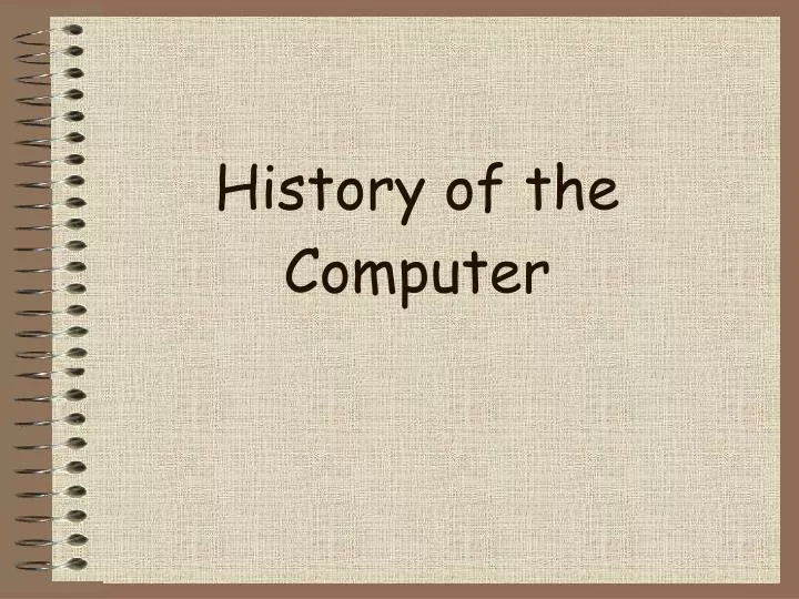 history of the computer