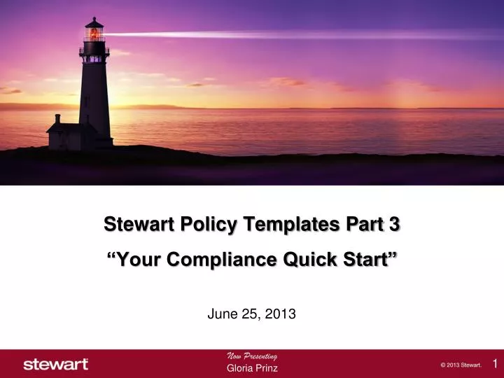 stewart policy templates part 3 your compliance quick start