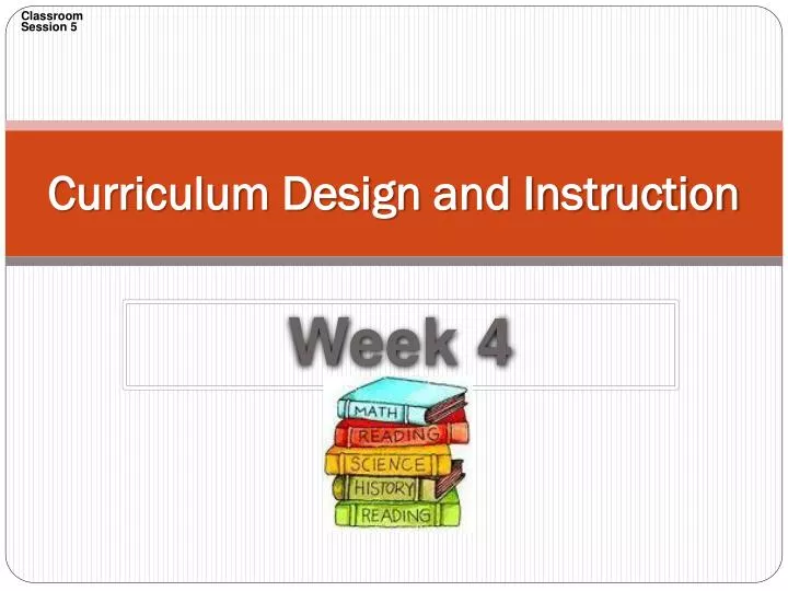 curriculum design and instruction